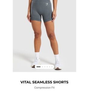 Gymshark Gray Athletic Shorts High-Waisted Seamless Design